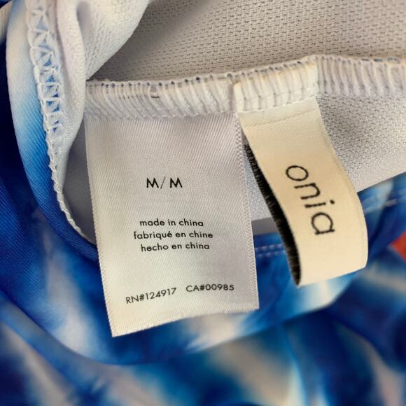 Onia Chelsea Blue Tie Dye One Piece Swimsuit Medium New With Tags - Picture 7 of 11